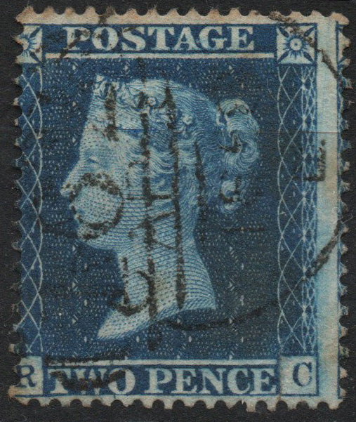 GB QV 2d Blue SG36a Plate 6 LC16 R-C 