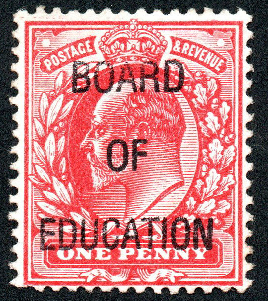 GB EdwVII SgO84 1d Scarlet "Board of Education" Believed to be forged (AM523)
