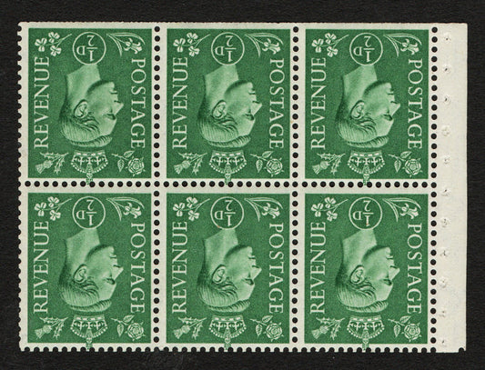 1937 KGVI SG462BW. Booklet Pane Inverted WMK U/M Trimmed bottom perfs  (AM570)