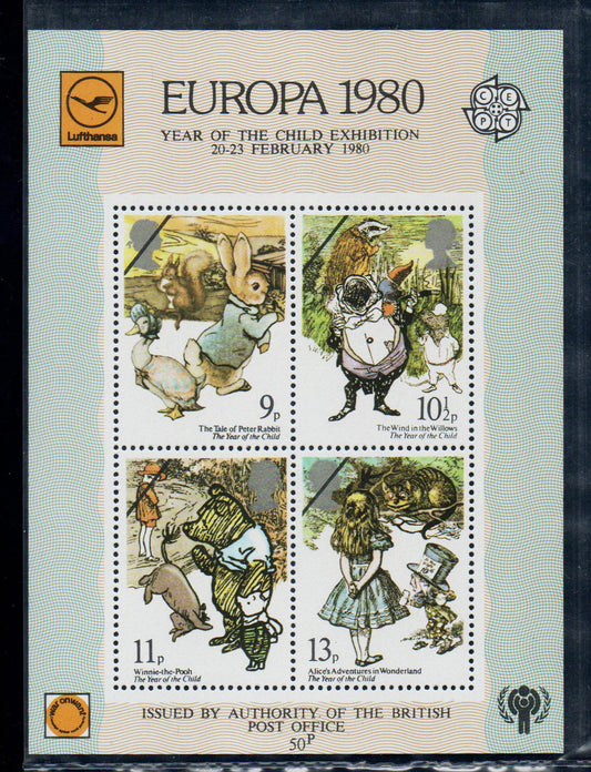 GB QEII 1980 Year of the Child Miniature Sheet Overprinted with Permission by PO. U/M