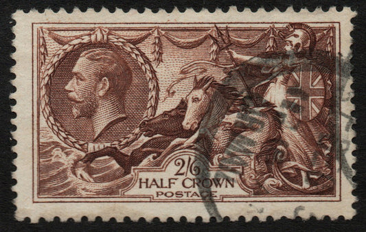 GB KGV SG450 2/6d Seahorse Very Fine Used Profile Clear, clean back&nbsp;