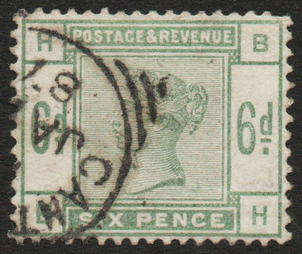 GB QV SG194 6d dull green Used Well Centred Good Perfs Squared Circle PM(AM723)