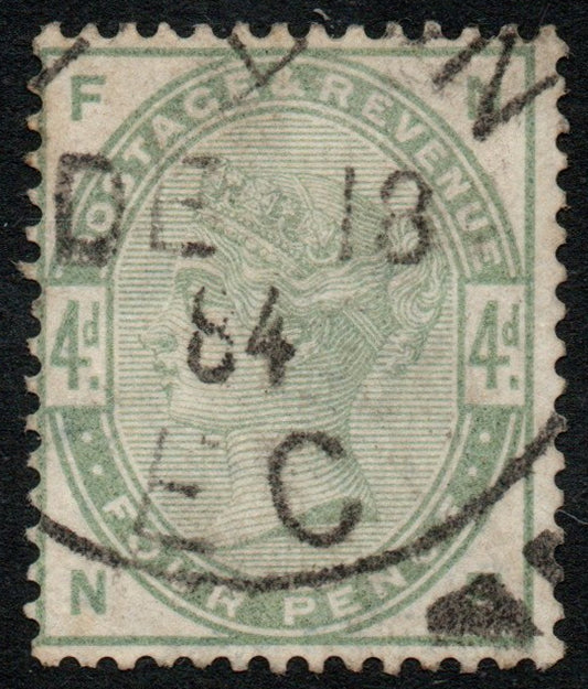 GB 1883/4 QV SG192 4d Dull Green. N- F VGU