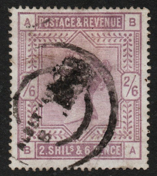 GB QV 1883 SG178 2/6d Lilac B - A Good Used
