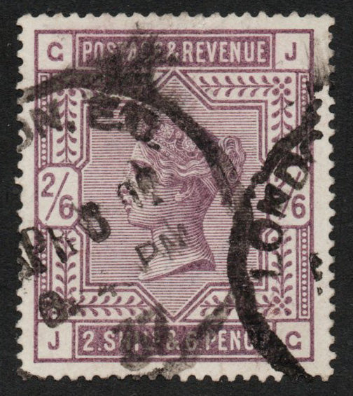 GB QV 1883 SG178 2/6d Lilac J - G Good Used