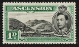 1938-53 Ascension SG39 1d Black & Green Ave Mounted Mint  (AM858)