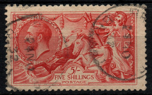 GB KGV 1918 SG416 5/- Rose-Red VFU