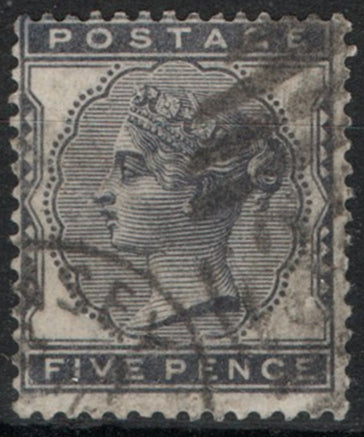 1880-81 SG169 5d Indigo  Good Used 