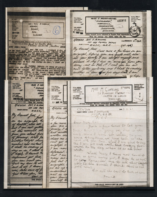 WWII Unchecked Selection of 5 RAF Airgraphs