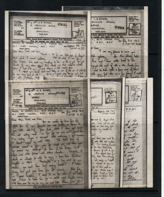 WWII Unchecked Selection of RAF Airgraphs