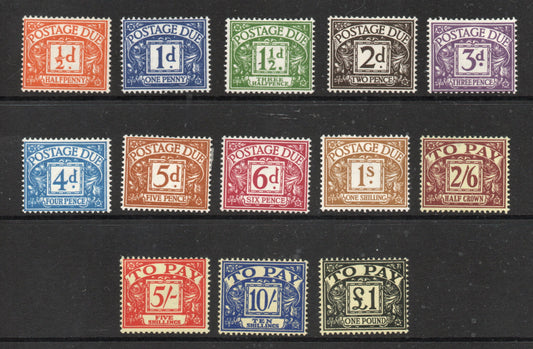 1959-63 SGD56-D68 Set of 13 Postage Dues Mult Crowns Wmk M/M 