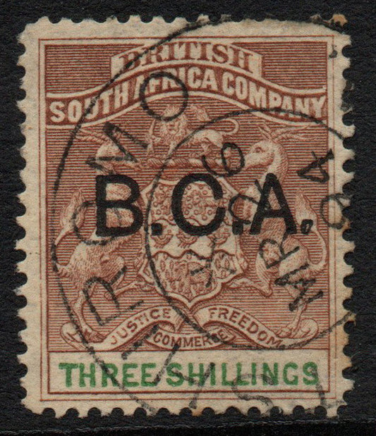 Nyasaland/Malawi 1895 BCA SG10 - 3/- brown & green VFU 