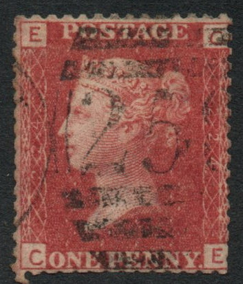 GB QV 1864-79 SG 43/44 1d Penny Red Plate 224
(C - E) Good Used. Trimmed at bottom