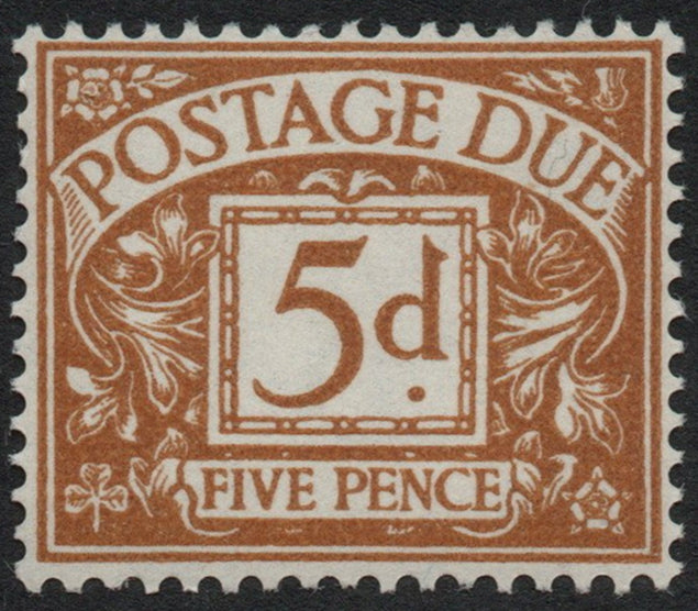 GB Postage Due SG D52 5d Ochre Brown UNMOUNTED MINT