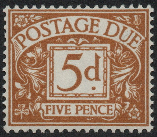 GB Postage Due SG D52 5d Ochre Brown UNMOUNTED MINT