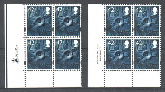 GB 2005 SGW102 42p Corner pairs both Printers U/M 