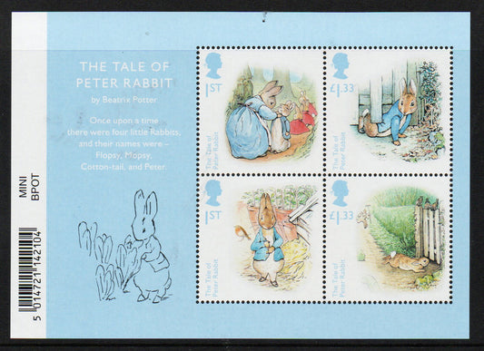 GB 2016 - The Tale of Peter Rabbit - Miniature Sheet, MS3868 U/M MNH 