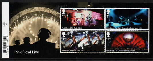 GB 2016 - Pink Floyd Live, Miniature Sheet, MS3855 with Bar Code U/M MNH