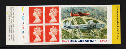 GB 1999 Barcode Booklet SGHB 17 Berlin Airlift with Cylinder Numbers Mint Condition