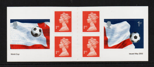 GB 2002 Barcode Booklet SGPM6 World Cup Football Complete and Mint PM6  (FF029)