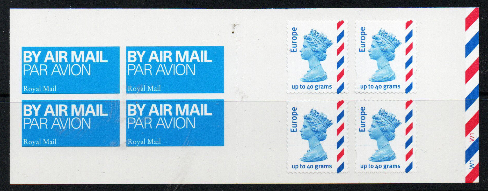 GB 2003 SG MI1 Cyl W1W1 booklet 4x Europe 40 grams SG2358, MNH U/M