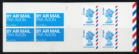 GB 2003 SG MI1 Cyl W1W1 booklet 4x Europe 40 grams SG2358, MNH U/M
