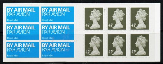 GB 2003 SG NB1 booklet 6 x 42p Airmail Self Adhesive MNH U/M