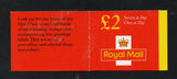 GB 1998 SG FW10 £2 Booklet with Pane Y16851, No Tab, MNH U/M  (FF048)