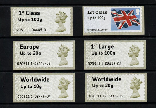 GB QEII 2009 Post and Go PG1 with 2012 Post & Go 8 U/M MNH (FF059)