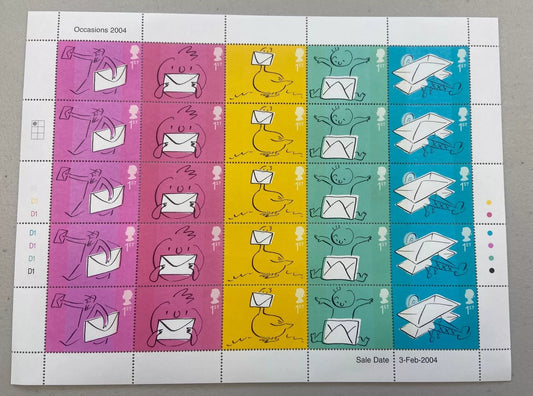 GB 2004 SG2424-28 Occasions in FULL SHEETS of 25 1st Face Value alone £41 