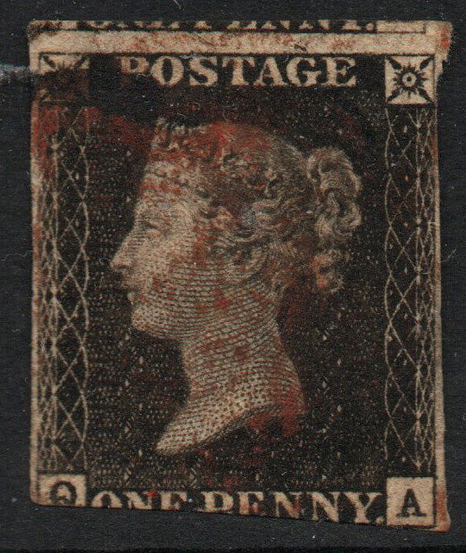 GB QV 1d Black SG3 Plate 3