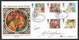 GB Xmas 1994 SG1843-47 on FDC Signed by Aled Jones Bethlehem Cancellation. (GU39)