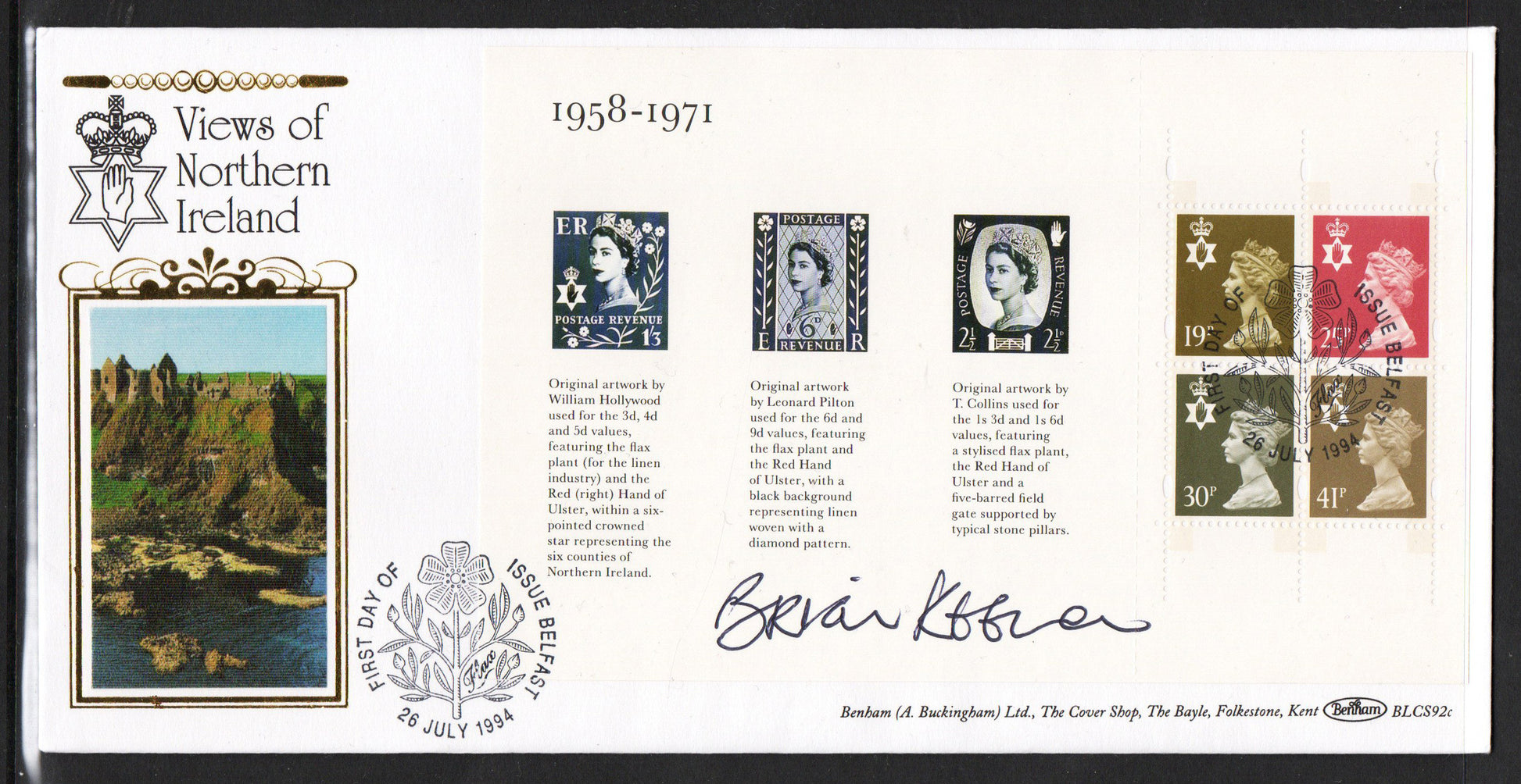 GB 1994 Benham Cover Signed by Brian Keenan.