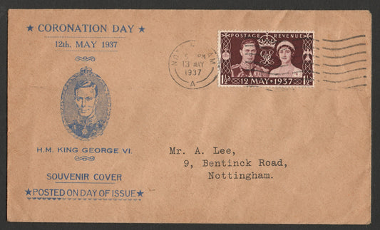 GB 1937 KGVI Coronation FDC/Souvenir Cover. Unopened 