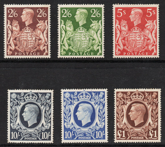 1936-48 GB KGVI SG476-78c Set Very Lightly Mounted Mint