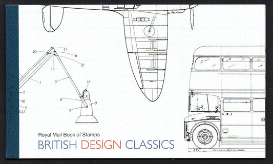 GB 2009 DX44 British Design Classics Prestige Booklet Complete and Mint  (HX49)