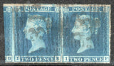 GB QV SG14 2d Blue Plate 4 ES14 Pair (IE/IF) good to HUGE margins(HX75)