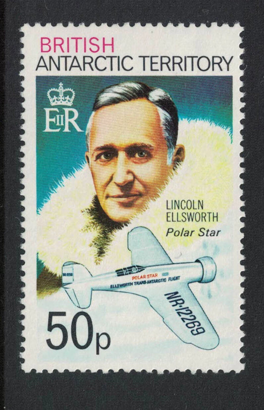 1973 British Antarctic Territory 50p (Northrop) U/M with Inv Wmk SG77aw 