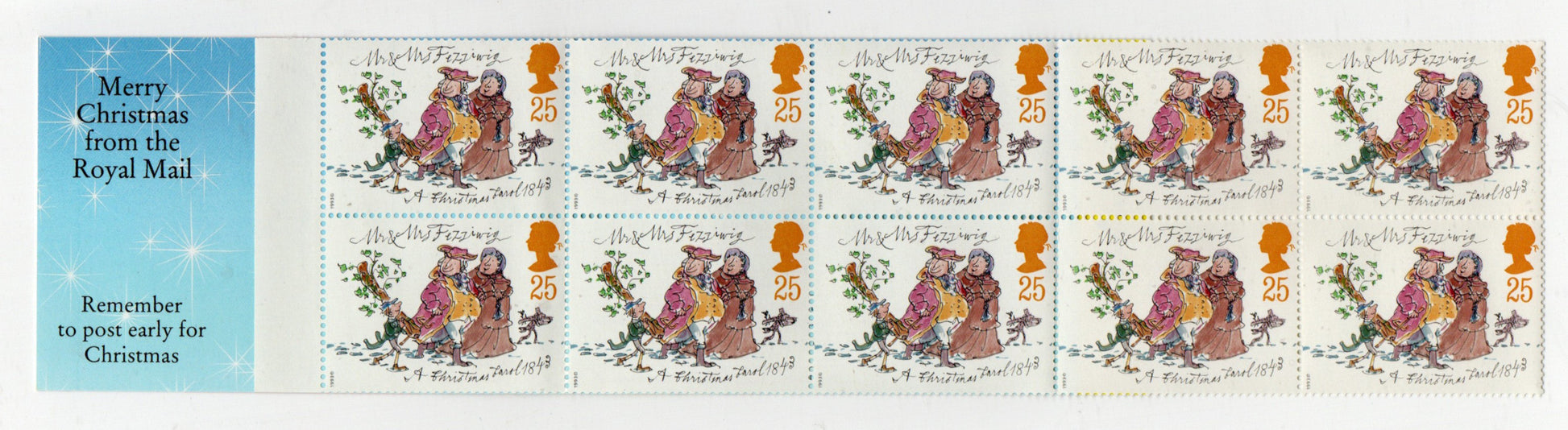 GB Xmas 1993 Booklet 10 x 25p LX4 Mint
