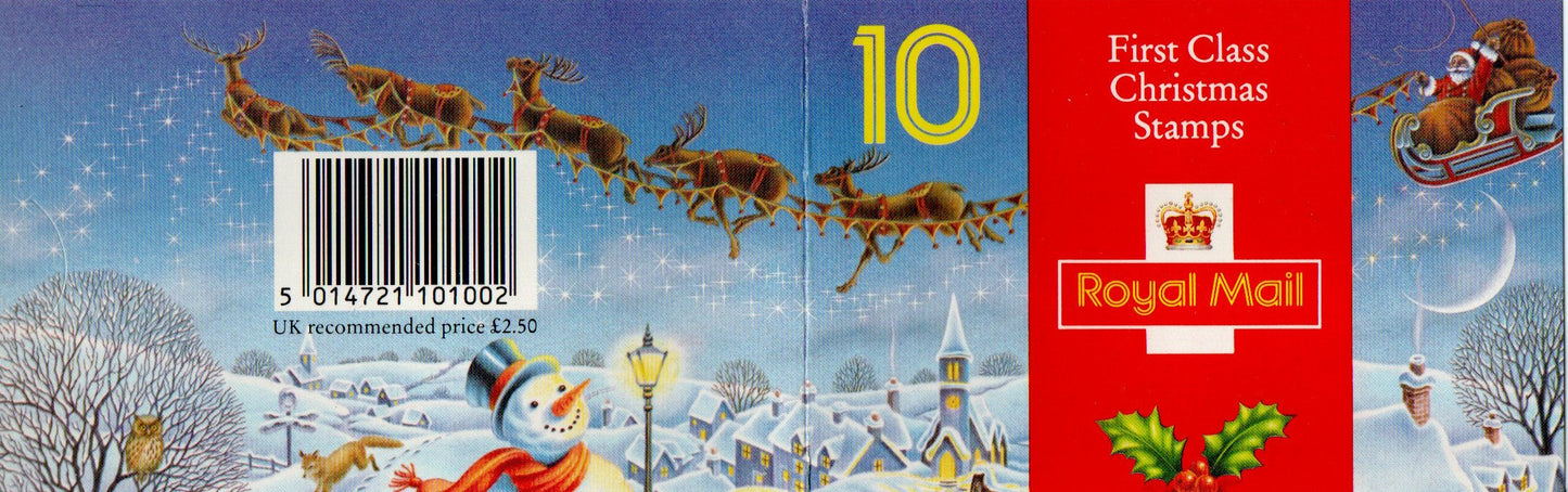 GB Xmas 1993 Booklet 10 x 25p LX4 Mint (IC4)