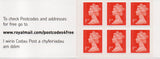 GB 2012 Barcode Booklet SG MB12   6 x 1st Class  S/A Mint (IJ10)