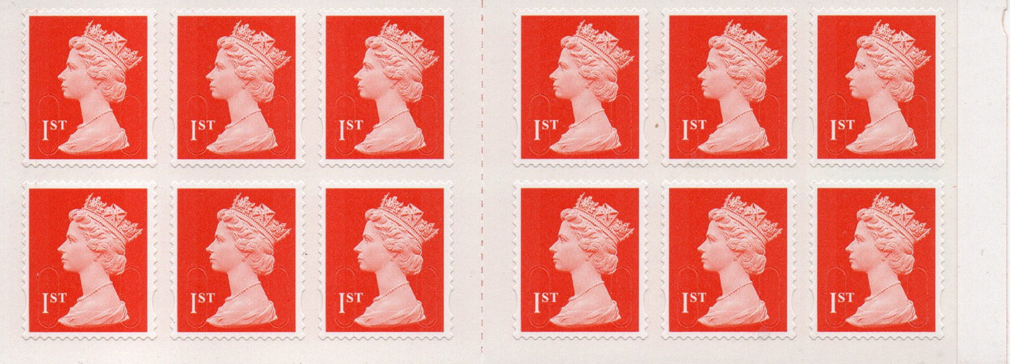 GB 2012 Barcode Booklet SG MF7   12 x 1st Class  S/A Mint (IJ11)