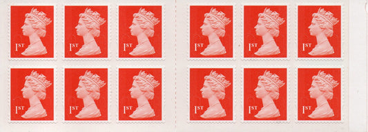 GB 2012 Barcode Booklet SG MF7   12 x 1st Class  S/A Mint (IJ11)