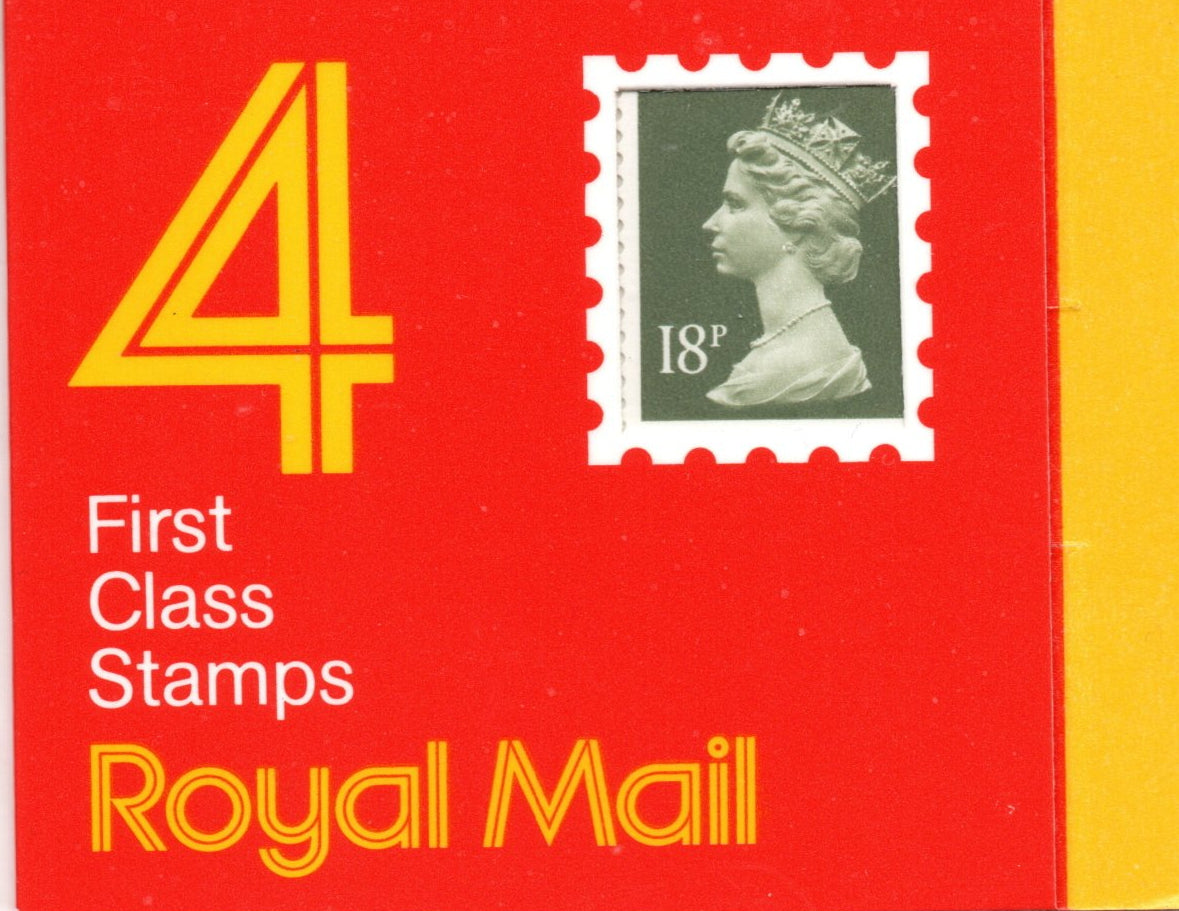 GB  QEII 1987 Booklet GC1,  4 x 18p Black Barcode "B" Square Tab Harrisons U/M MNH (LL46)
