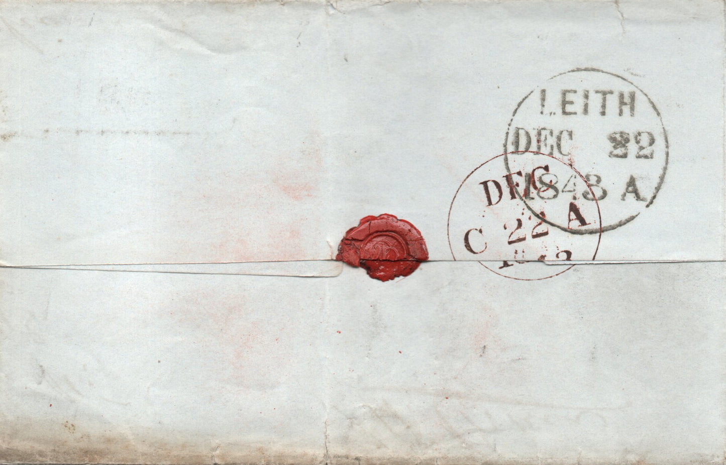 GB QV 1843 1d Red SG8 PS17g Plate 28 (P-H) on cover Leith-Edinburgh (LL93)