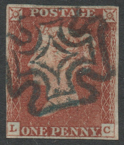GB QV 1841 SG8 Plate 30 BS19 with Superb Dublin TYPE 2 Maltese Cross Almost 4 Margins