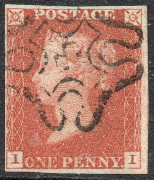 GB QV 1841 1d Red SG8m with No 3 in Maltese Cross (I - I) (LPS113)