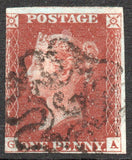 GB QV 1841 1d Red SG8m with No 6 in Maltese Cross (G - A) (LPS124)