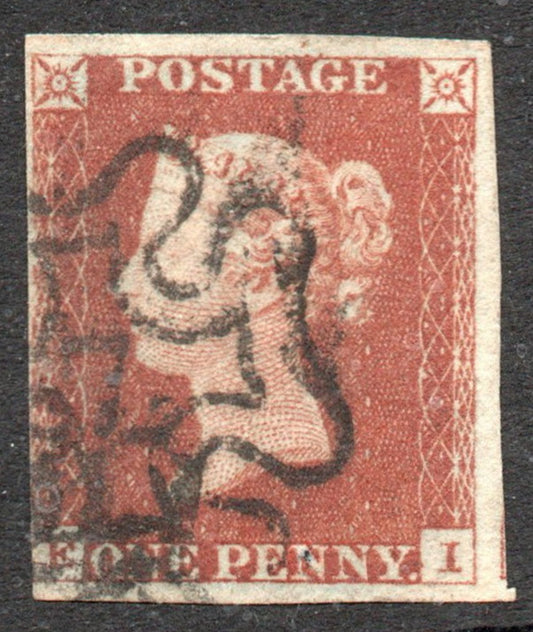 GB QV 1841 1d Red SG8m with No 7 in Maltese Cross
(F - I)