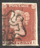 GB QV 1841 1d Red SG8m with No 7 in Maltese Cross (F - I) (LPS125)